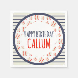 Baseball Happy Birthday Paper Napkin Serviette