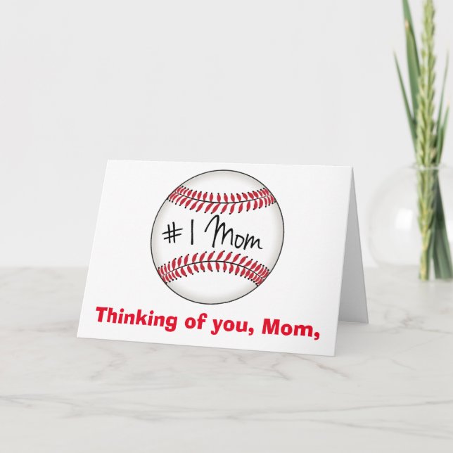Baseball Happy Mother Day Karte (Vorderseite)