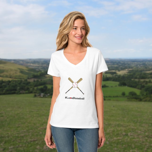 Baseball-Hashtag-Slogan überquerte Fledermäuse T-Shirt (Von Creator hochgeladen)