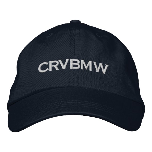 Baseball Hat - Schwarz mit CRVBMW Bestickte Baseballkappe (Vorderseite)
