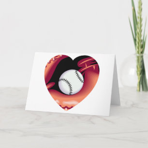 Baseball Heart Feiertagskarte