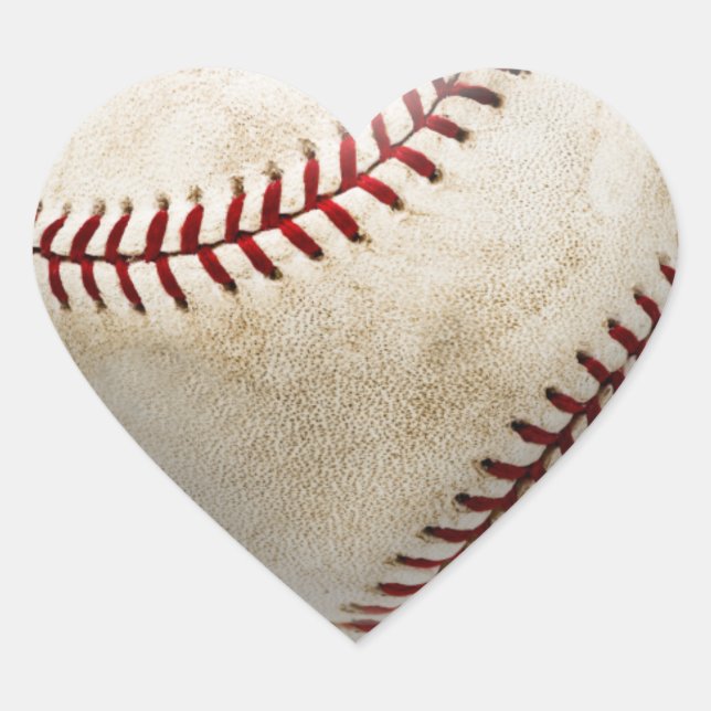 Baseball Heart Herz-Aufkleber (Vorderseite)
