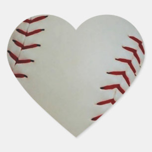 Baseball Herz-Aufkleber