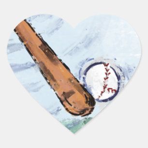 BASEBALL Herz-Aufkleber