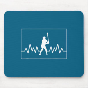 Baseball Herzschlag Leidenschaftliche Spieler Enth Mousepad