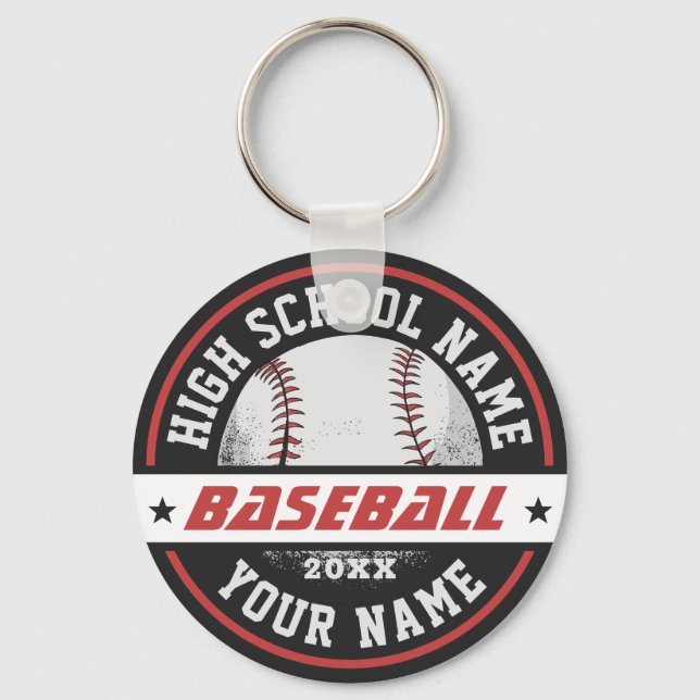 Baseball Highschool Club Personalisierter Sport Schlüsselanhänger (Vorderseite)