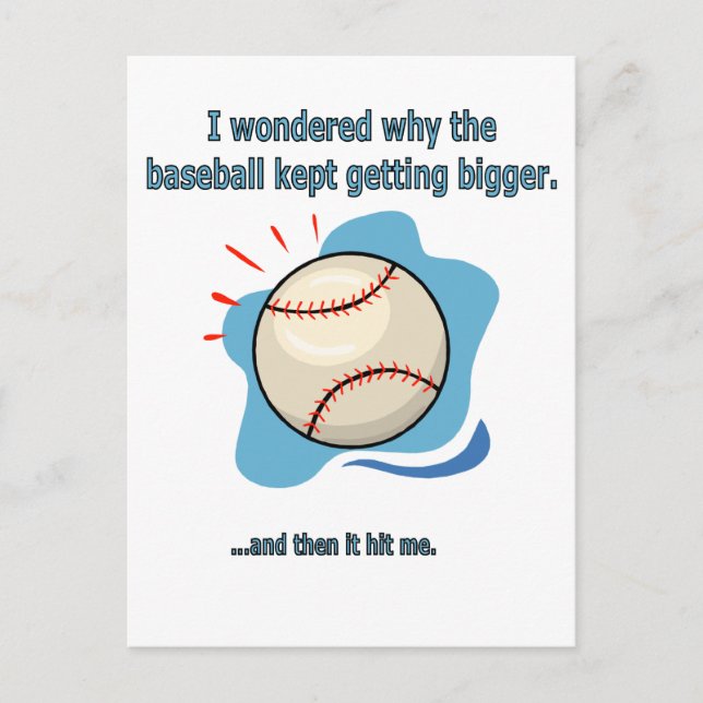 baseball hit me postkarte (Vorderseite)