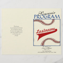 Baseball-Hochzeitsprogramm