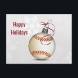 Baseball Holiday Gruß Feiertagspostkarte<br><div class="desc">Baseballurlaubskarte</div>