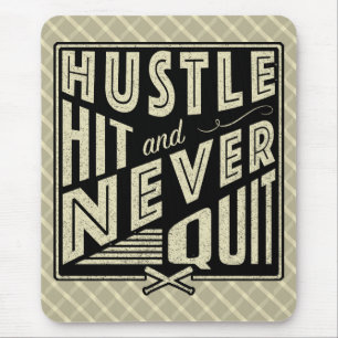 Baseball Hustle Hit & Never Beenden Mouse Mat Mousepad