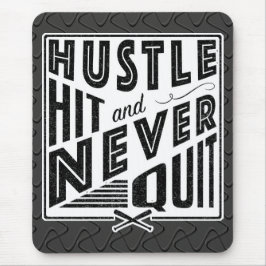 Baseball Hustle Hit & Never Beenden Mouse Mat Mousepad