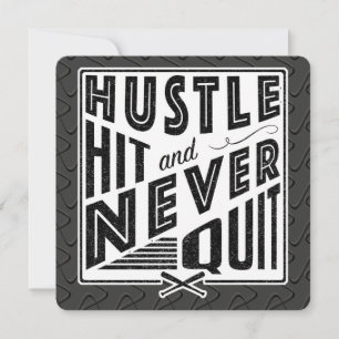 Baseball Hustle, Hit & Never Quitter Invitations