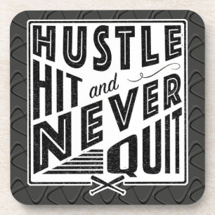 Baseball Hustle Hit nie beenden Untersetzer Set