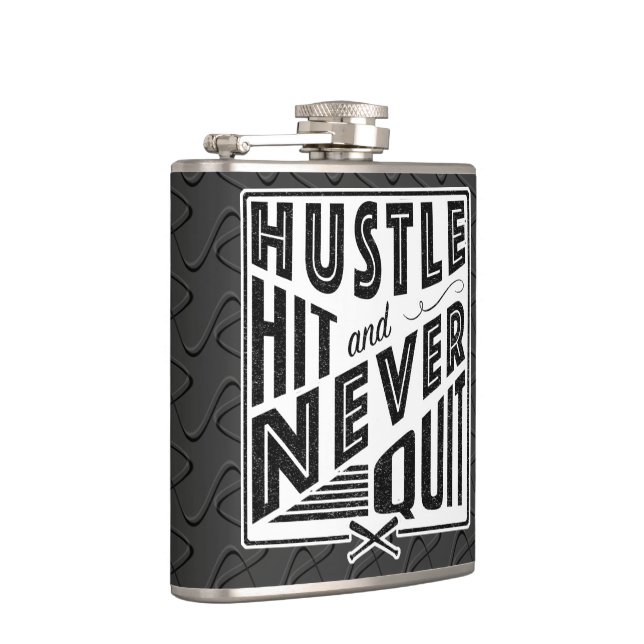 Baseball-Hustle, Hit & Niemals Hip Flask beenden Flachmann (Rechts)