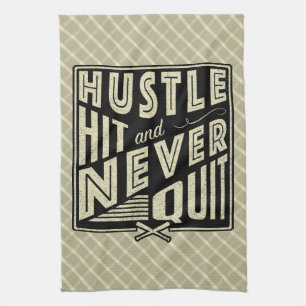 Baseball-Hustle, schlagen und nie aufhören Teetüch Küchentuch