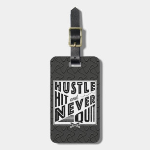 Baseball Hustlie Hit & Never Quit Baggage Tag Gepäckanhänger