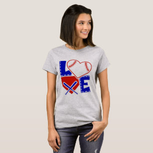 Baseball - I Liebe Baseball Bat T-Shirt