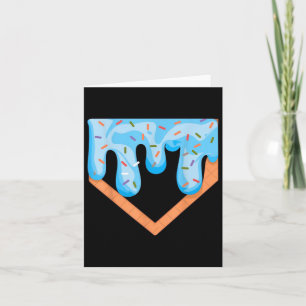 Baseball Ice Cream Dripping Baseball Zuhause Plate Karte