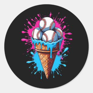 Baseball Ice Runder Aufkleber