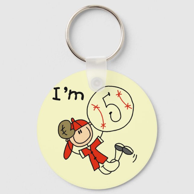 Baseball, ich bin 5 Hemden und Geschenke Schlüsselanhänger (Vorderseite)
