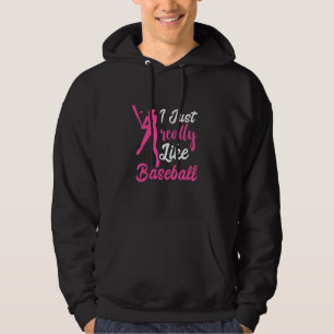 Baseball Ich mag Baseball-Mannschaft-Softball einf Hoodie