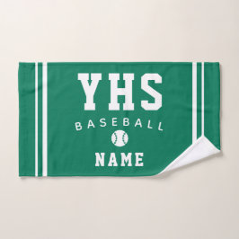 Baseball-Ikone, Benutzerdefinierter Name & Schule, Handtuch