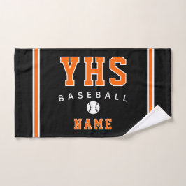 Baseball-Ikone, Benutzerdefinierter Name & Schule, Handtuch