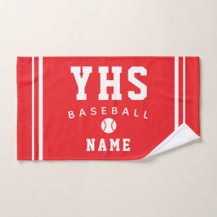 Baseball-Ikone, individueller Name & Schule, Teamg Handtuch