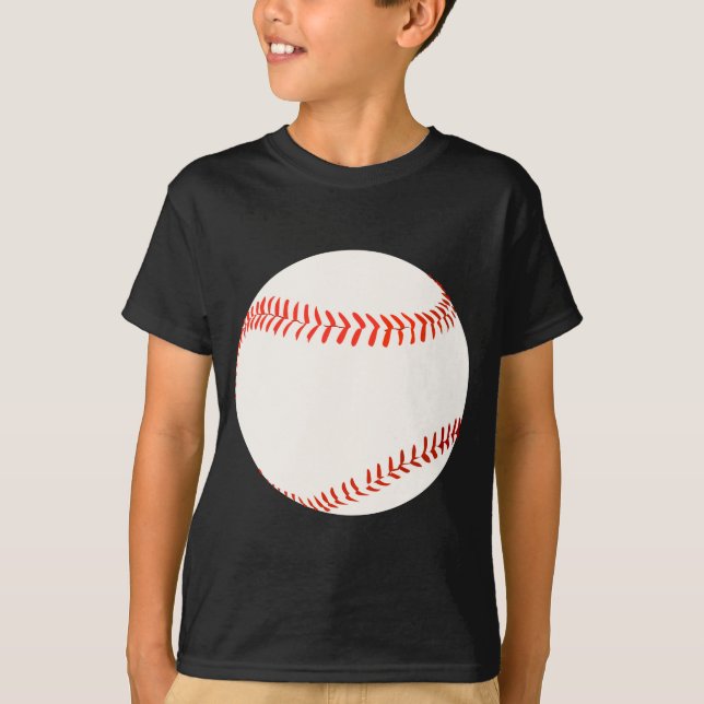 Baseball-Illustration T-Shirt (Vorderseite)