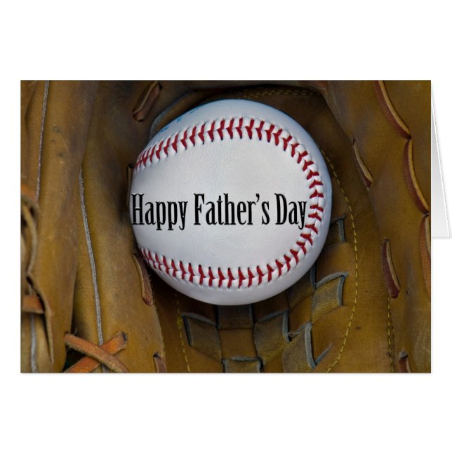 Baseball im Sporthandschuh für Vater (Vorderseite (Horizontal))