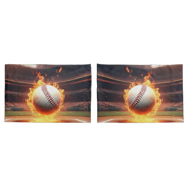 Baseball im Stadion Kissenbezug (Rückseite-Set)