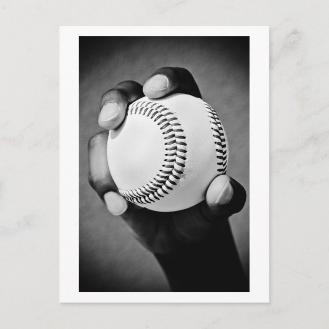 Baseball in der Hand Postkarte (Vorderseite)