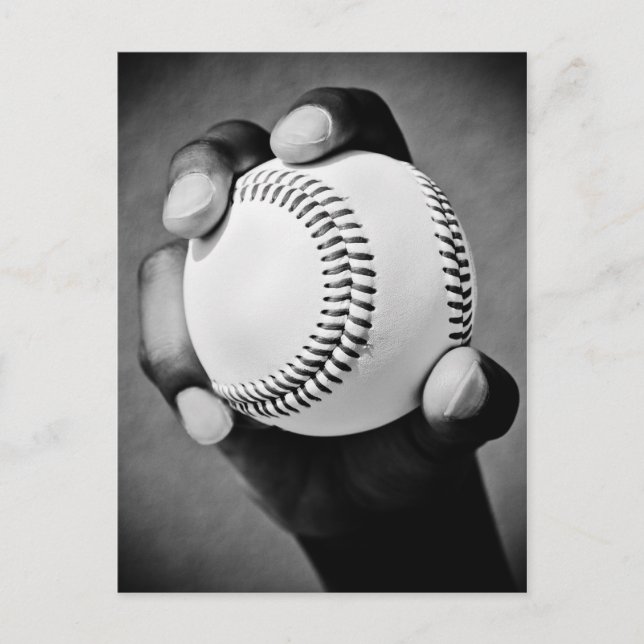 Baseball in der Hand Postkarte (Vorderseite)