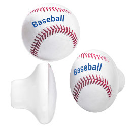 Baseball, individuell einstellbar, rot, weiß und b keramikknauf
