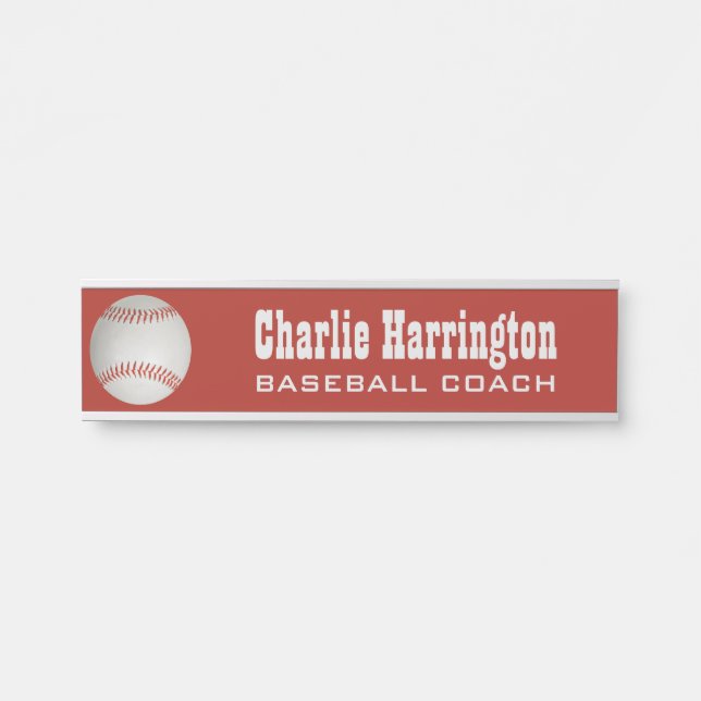 Baseball-individuelle Name und Farbe Türschild (Vorderseite )