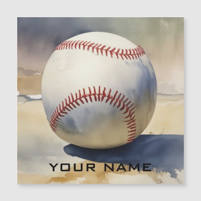 Baseball Inspiration Fügen Sie Ihren Namen Magnetk Magnetkarte (Vorderseite)