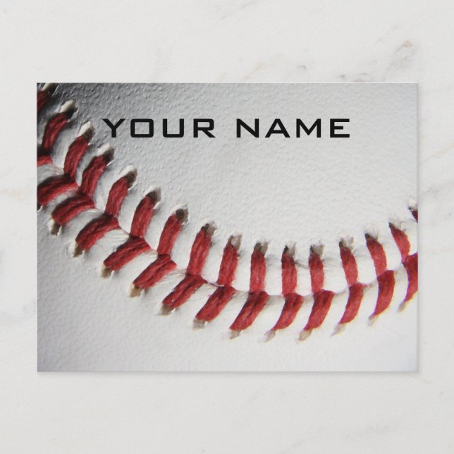 Baseball Inspiration hinzufügen Einladungspostkarte (Vorderseite)