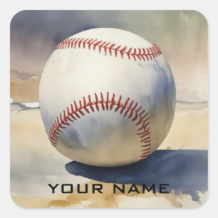 Baseball Inspiration hinzufügen Quadratischer Aufkleber