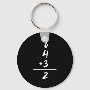 Baseball-inspirierte Mathematik 6 4 3 2 Double Pla Schlüsselanhänger