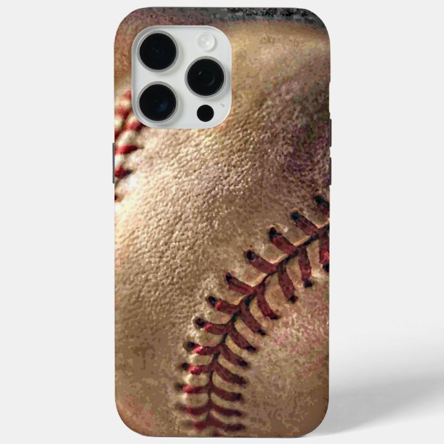 Baseball iPhone 15 Pro Max Hülle (Rückseite)