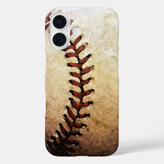 Baseball iPhone 16 Hülle (Rückseite)