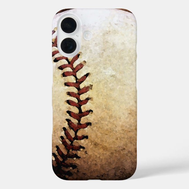 Baseball iPhone 16 Hülle (Rückseite)
