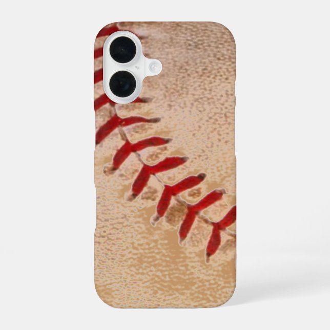 Baseball iPhone 16 Hülle (Rückseite)