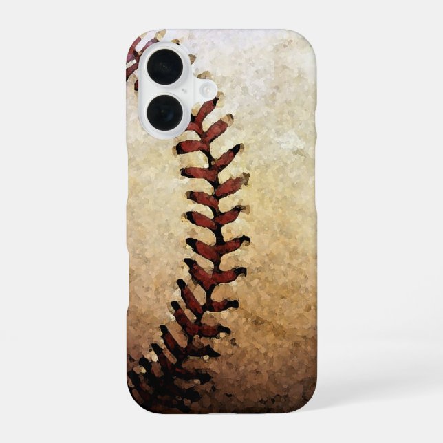 Baseball iPhone 16 Hülle (Rückseite)