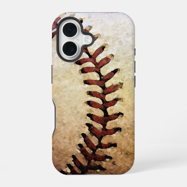 Baseball iPhone 16 Hülle (Rückseite)