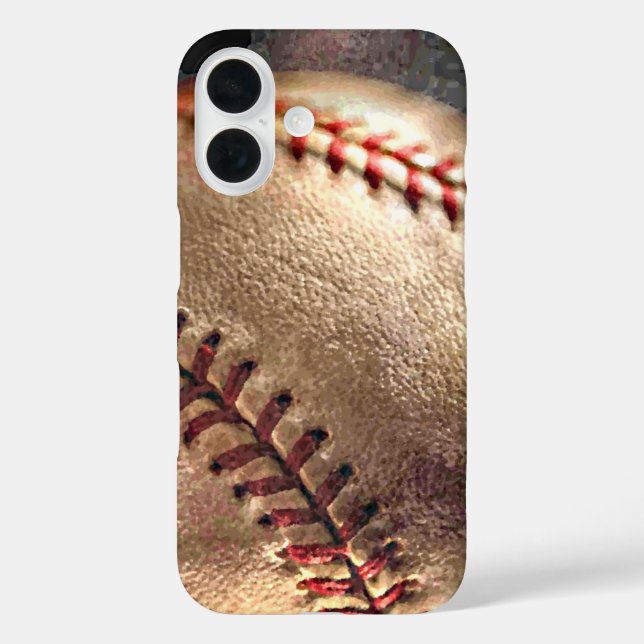 Baseball iPhone 16 Hülle (Rückseite)