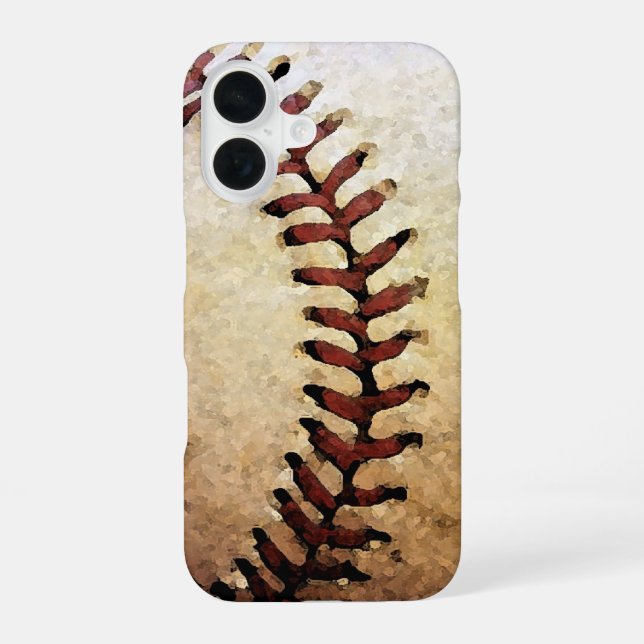 Baseball iPhone 16 Hülle (Rückseite)