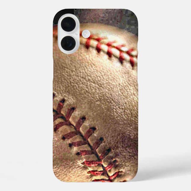 Baseball iPhone 16 Plus Hülle (Rückseite)