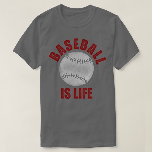 Baseball ist Leben T-Shirt (Design vorne)