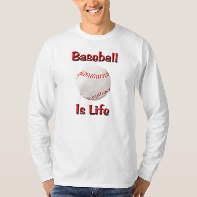 Baseball ist Leben T-Shirt (Vorderseite)